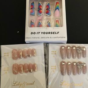 3-set of high-end false nails